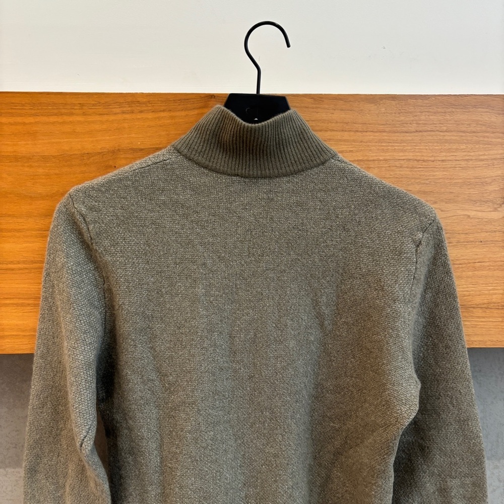 Ralph Lauren Purple Label Birdseye Cashmere Quarter Zip Slim Fit Sweater Sz S - Picture 11 of 14